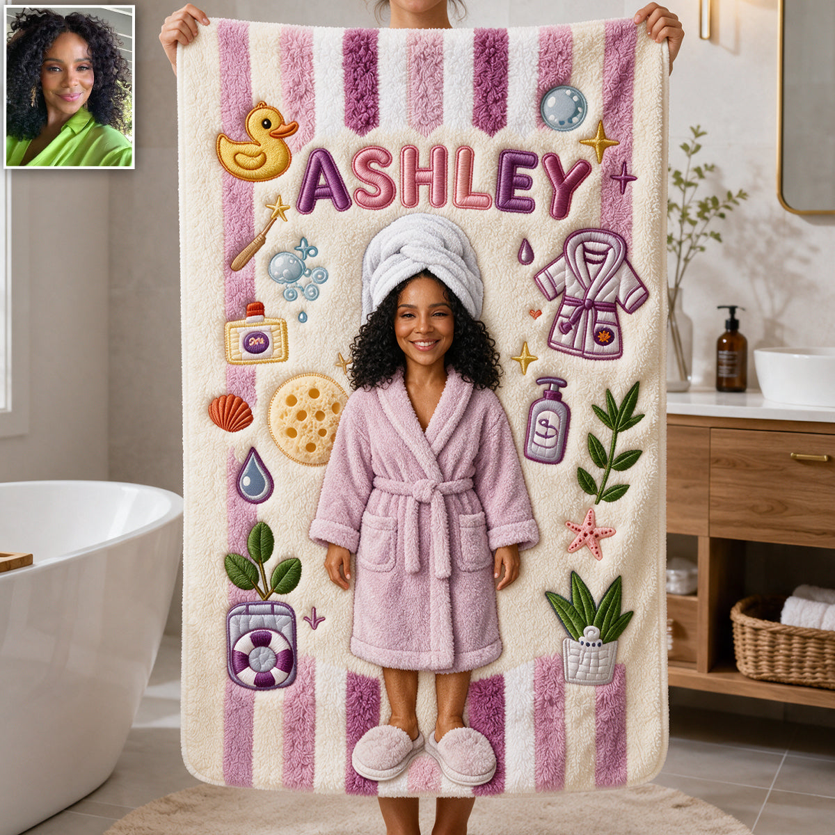 Any Photo - Personalized Self Love Quick-dry Beach Towel/ Bath Towel