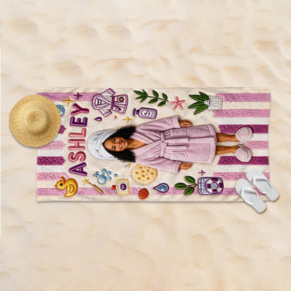 Any Photo - Personalized Self Love Quick-dry Beach Towel/ Bath Towel