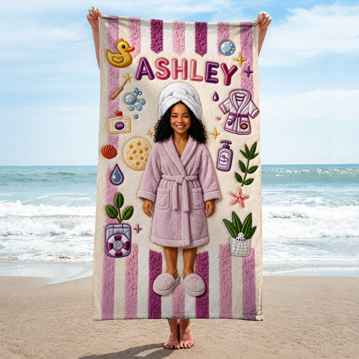 Any Photo - Personalized Self Love Quick-dry Beach Towel/ Bath Towel