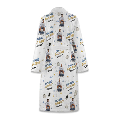 Doing Dad Sh*t - Personalized Father Pajama Kimono Robe