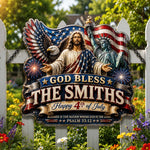 One Nation Under God, 4th Of July - Personalized Christian 3D Printed Cut Metal Sign
