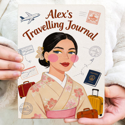 Custom Leather Travelling Journal - Personalized Travelling Leather Journal
