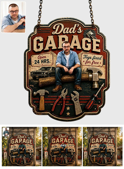 Dad's Garage - Personalized Father Cut Metal Sign