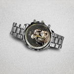 Couple Skull Watch Set With Case - Personalized Couple Hand Watch