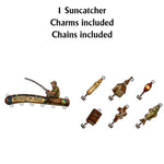 Hooked On God - Personalized Fishing Window Hanging Suncatcher With Custom Charms