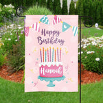 Happy Birthday - Personalized Birthday Garden Flag