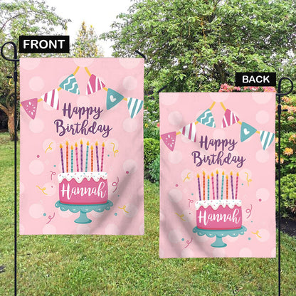 Happy Birthday - Personalized Birthday Garden Flag