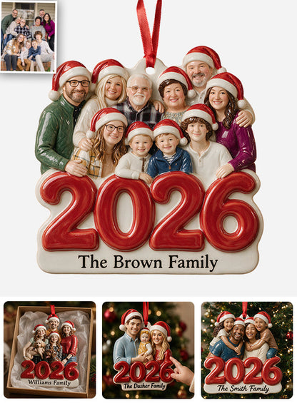 Custom From Any Photo - Personalized Family Premium 3D Ornament