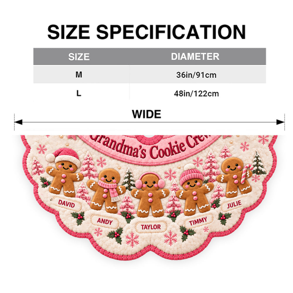 Family Christmas Train - Personalized Grandma Shaped Tree Skirt