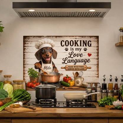Funny Cooking Pet - Personalized Dog Wall Decal