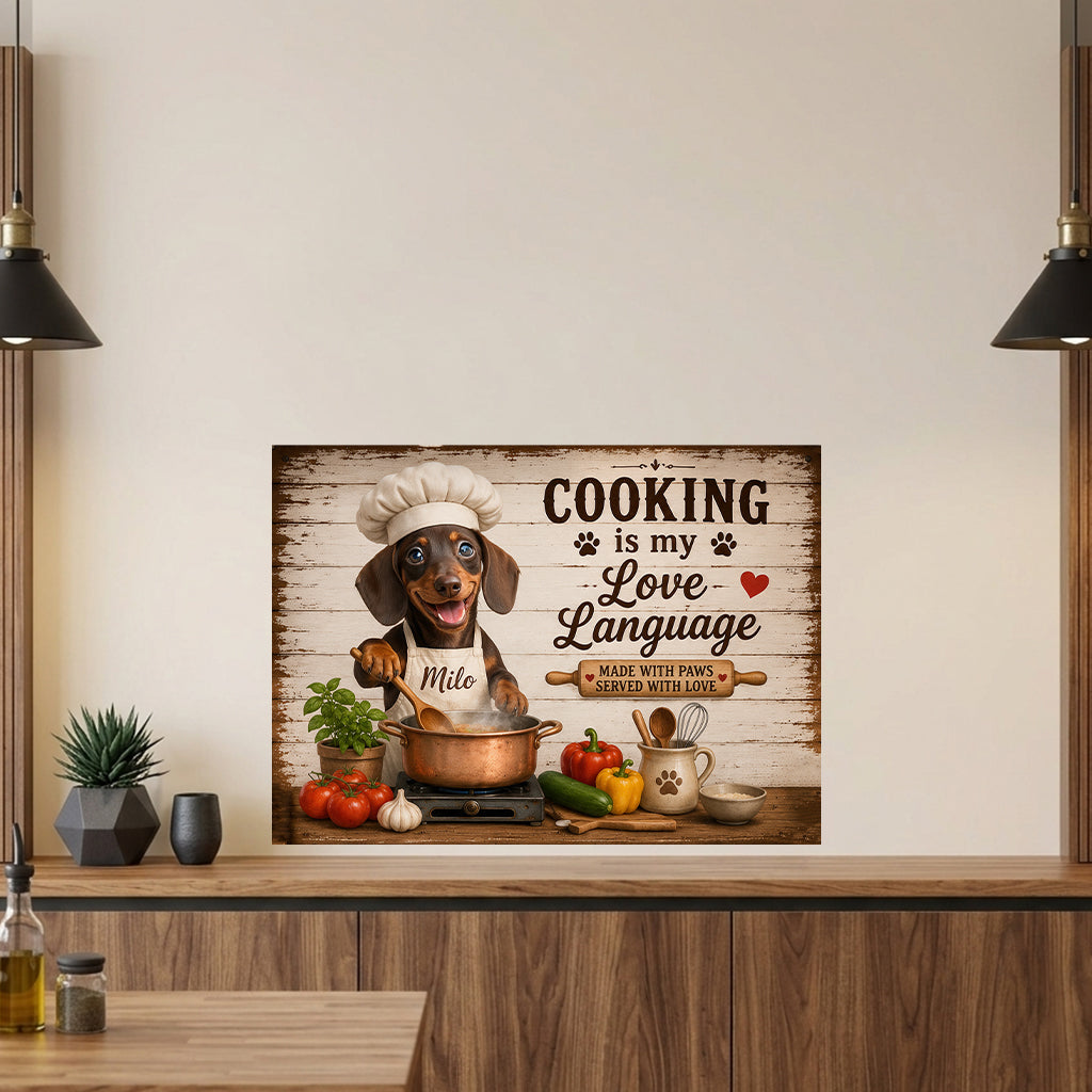 Funny Cooking Pet - Personalized Dog Wall Decal