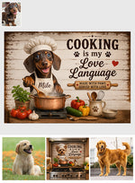 Funny Cooking Pet - Personalized Dog Wall Decal