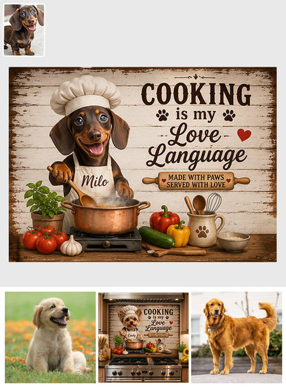 Funny Cooking Pet - Personalized Dog Wall Decal