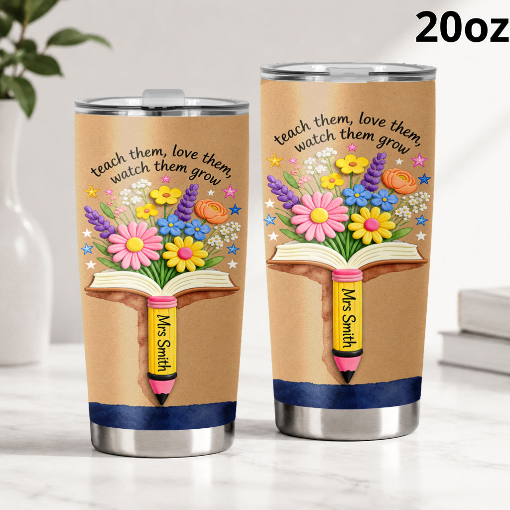Teacher Gifts Boho Kraft - Personalized Teacher Tumbler