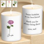 Happy Birthday - Personalized Birthday Candle With Wooden Lid