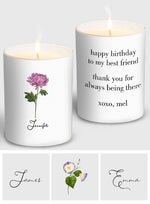 Happy Birthday - Personalized Birthday Candle With Wooden Lid