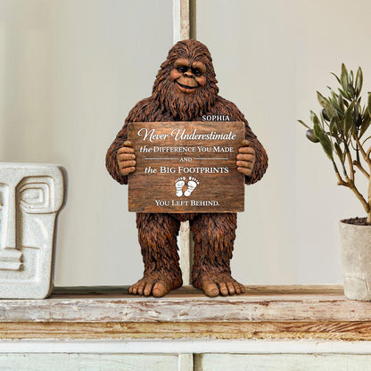 Birthday Gift, Bigfoot Lovers - Personalized Birthday Custom Shaped Wood Plaque
