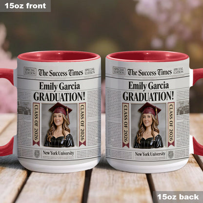 The Success Times - Personalized Graduation Accent Mug