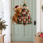 Just Waiting For Christmas - Personalized Highland Cow Fabric Advent Calendar