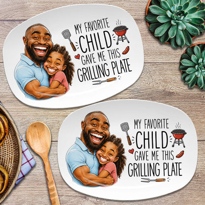 My Favorite Child Gave Me This Grilling Plate - Personalized Father Plate