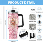 Hot Girl Water's Club, Gift for Women - Personalized Self love Tumbler With Plush Charm