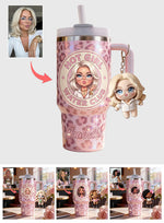 Hot Girl Water's Club, Gift for Women - Personalized Self love Tumbler With Plush Charm