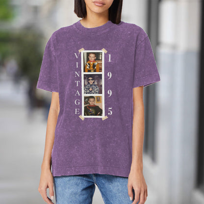 Birthday Gift - Personalized Birthday Washed T-Shirt