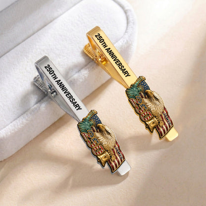 America 250th Anniversary Gifts - Personalized Independence Day/ 4th of July Tie Clip