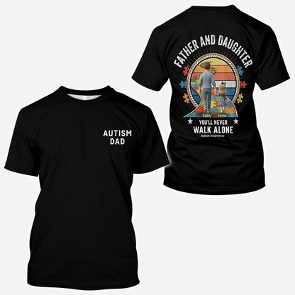 You'll Never Walk Alone - Personalized Autism Awareness All Over Shirt