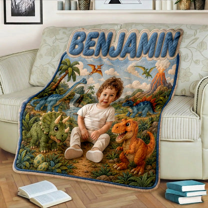 Special Name Blanket Gift For Kids - Personalized Kid Shaped Fleece Blanket
