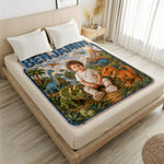 Special Name Blanket Gift For Kids - Personalized Kid Shaped Fleece Blanket