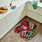Christmas Football - Personalized Football Non-Slip Tufted Rug