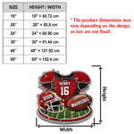 Christmas Football - Personalized Football Non-Slip Tufted Rug