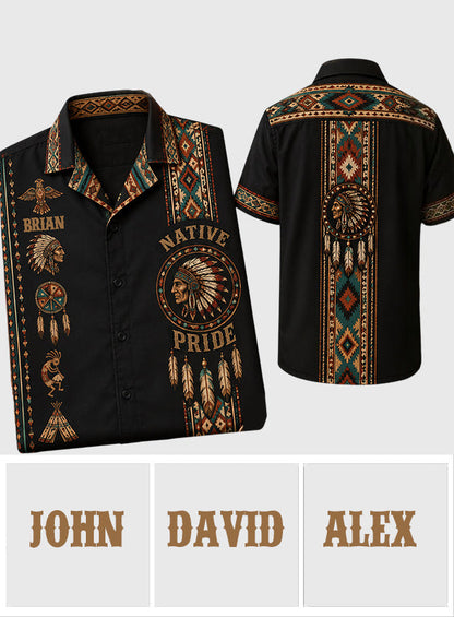 Proud Native - Personalized American Indian Hawaiian Shirt