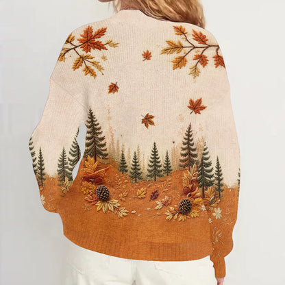 It's Pumpkin Spice Latte Season - Personalized Highland Cow Cardigan Sweater