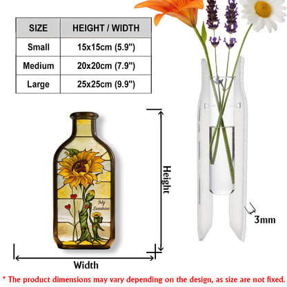 Gift For Mother/ Grandma/ Nana... Custom Birthmonth Flower - Personalized Mother Custom Shape Acrylic Flower Vase