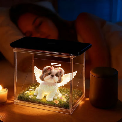 Your Wings Were Ready But My Heart Was Not - Personalized Dog 3D Memory Box
