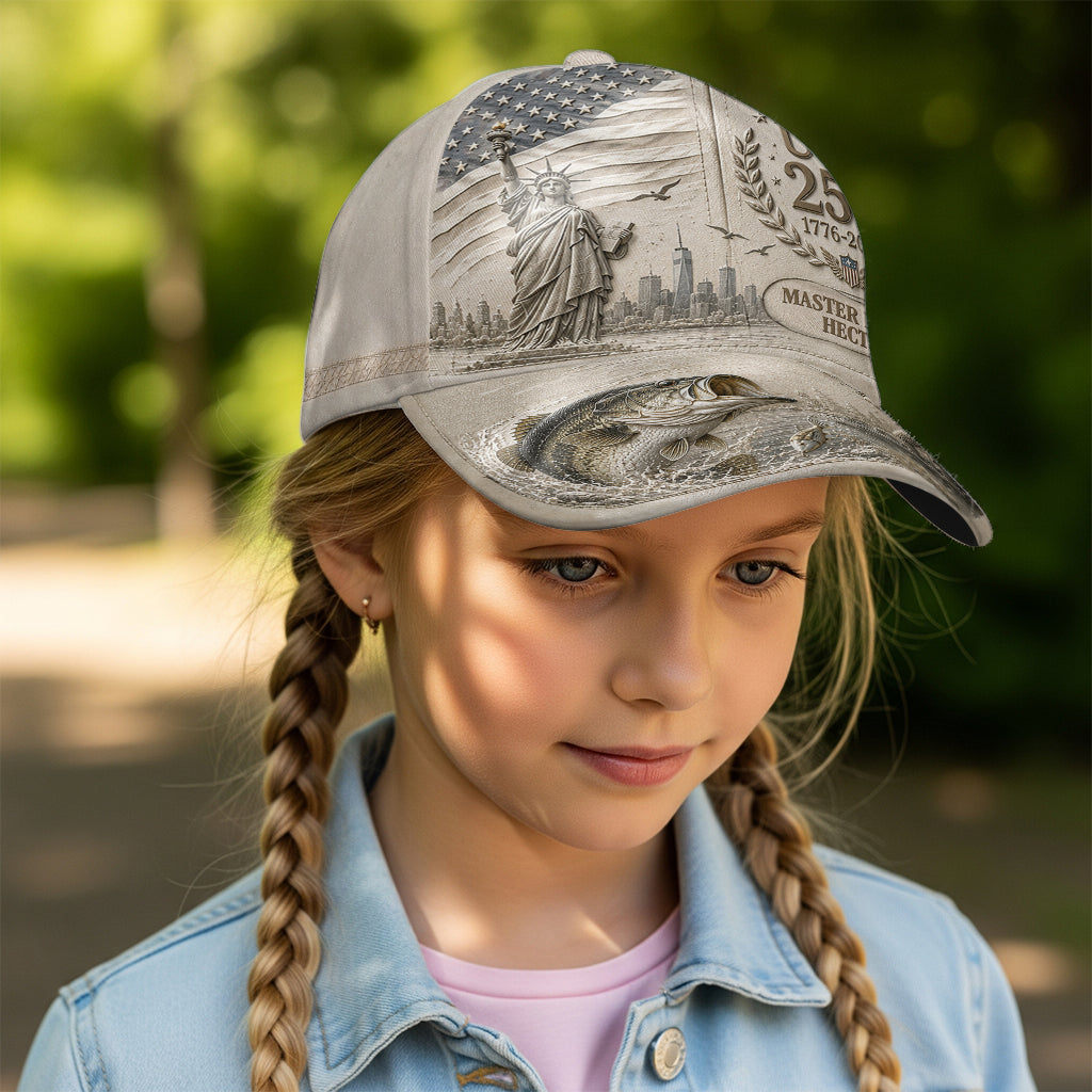 USA 250th Bass - Personalized Fishing Classic Cap