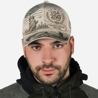 USA 250th Bass - Personalized Fishing Classic Cap