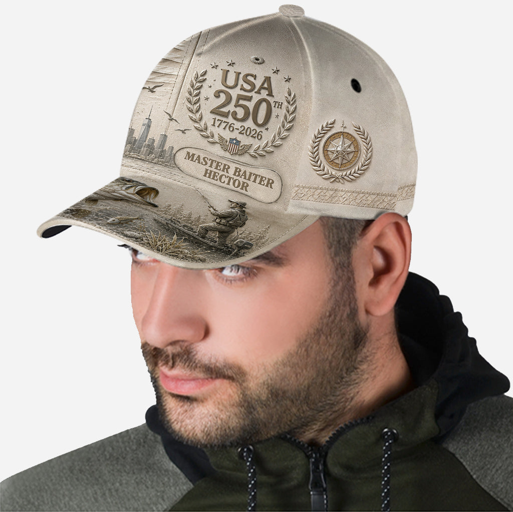 USA 250th Bass - Personalized Fishing Classic Cap
