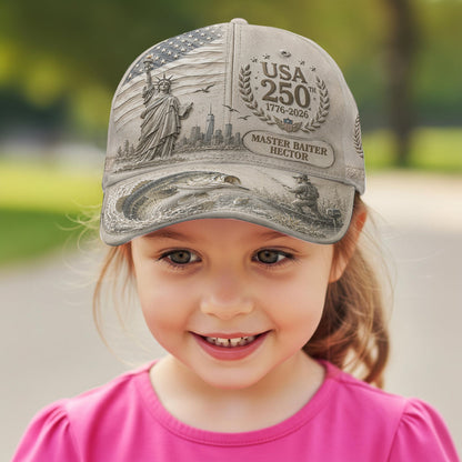 USA 250th Bass - Personalized Fishing Classic Cap