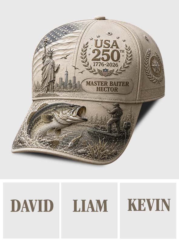 USA 250th Bass - Personalized Fishing Classic Cap