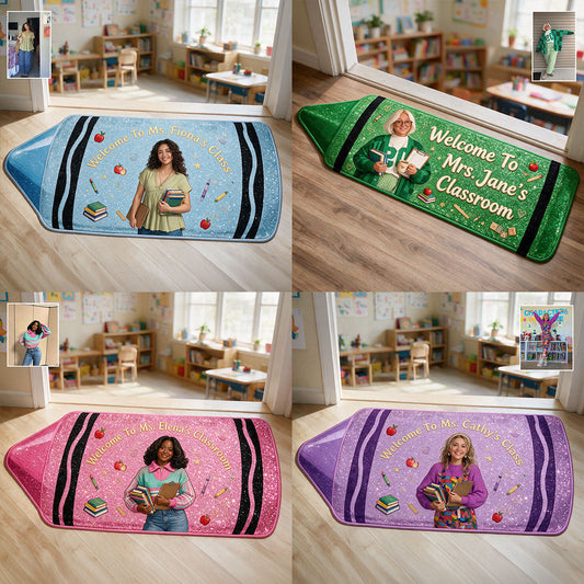 Welcome To My Class - Personalized Teacher Non-Slip Tufted Rug