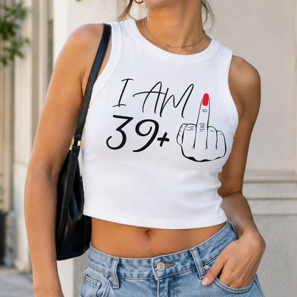 Birthday Gift - Personalized Birthday Crop Tank Top