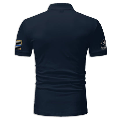 9/11 25th Anniversary Memorial - Personalized Police Officer Polo Shirt