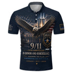 9/11 25th Anniversary Memorial - Personalized Police Officer Polo Shirt