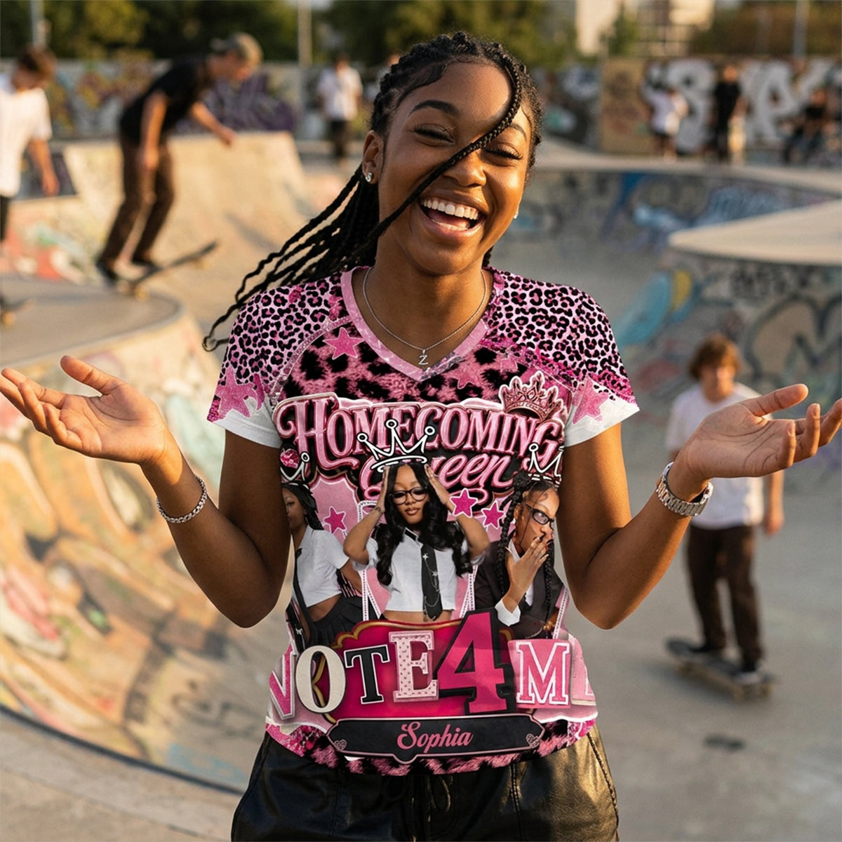 Homecoming Queen - Vote For Me - Personalized Self Love Fully Printed V-Neck T-Shirt
