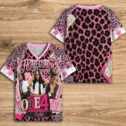 Homecoming Queen - Vote For Me - Personalized Self Love Fully Printed V-Neck T-Shirt