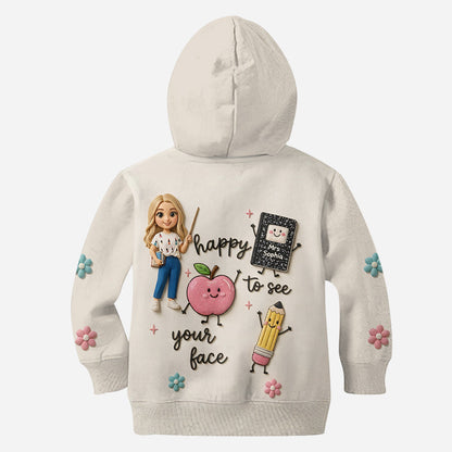 Happy To See Your Face - Personalized Teacher All Over Shirt