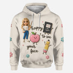 Happy To See Your Face - Personalized Teacher All Over Shirt